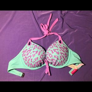 VS teal and purple bathing suit top